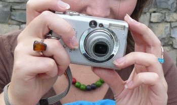 Me taking a picture with my Canon Powershot